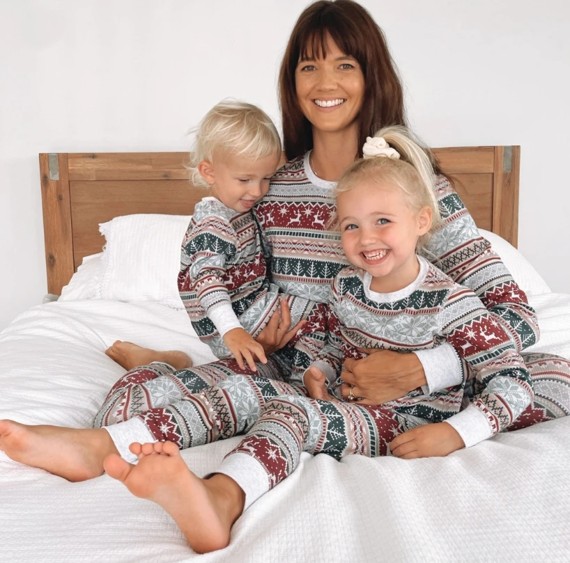 Ensemble de pyjamas de Noël assortis pour la famille, vêtements de nuit pour adultes et enfants, mère et fille, père et fils, tenues pour bébé, look