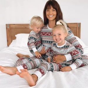 Familie Weihnachtspyjama Set, Weihnachtspyjama, Mutter und Tochter, Vater und Sohn Kleidung, Erwachsene und Kinder, Baby -Look, 2022 8 Hauptverkaufs Weihnachtskleidung Irmaos - №2