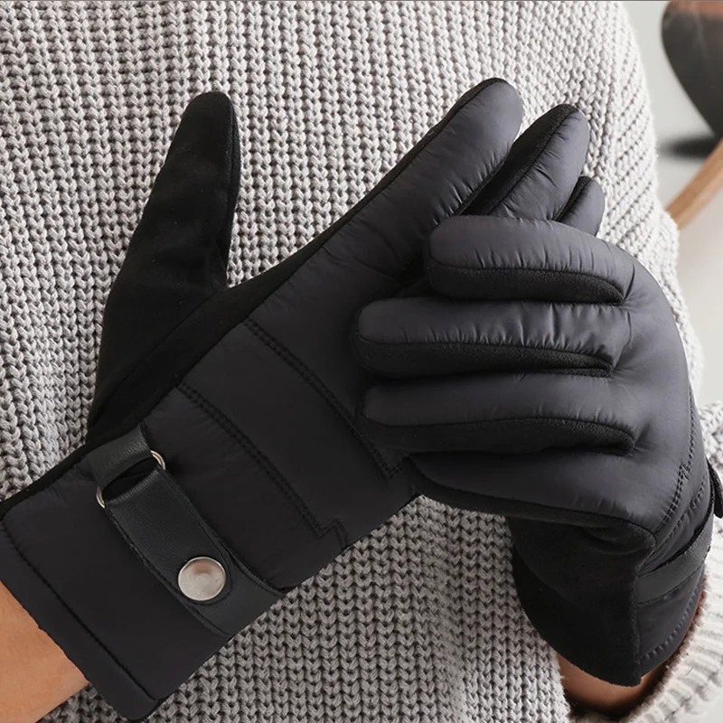 الخريف والشتاء القطيفة أسفل القماش النسخة الكورية لمس ركوب الخيل والقيادة يندبروف ودافئة قفازات من جلد الغزال