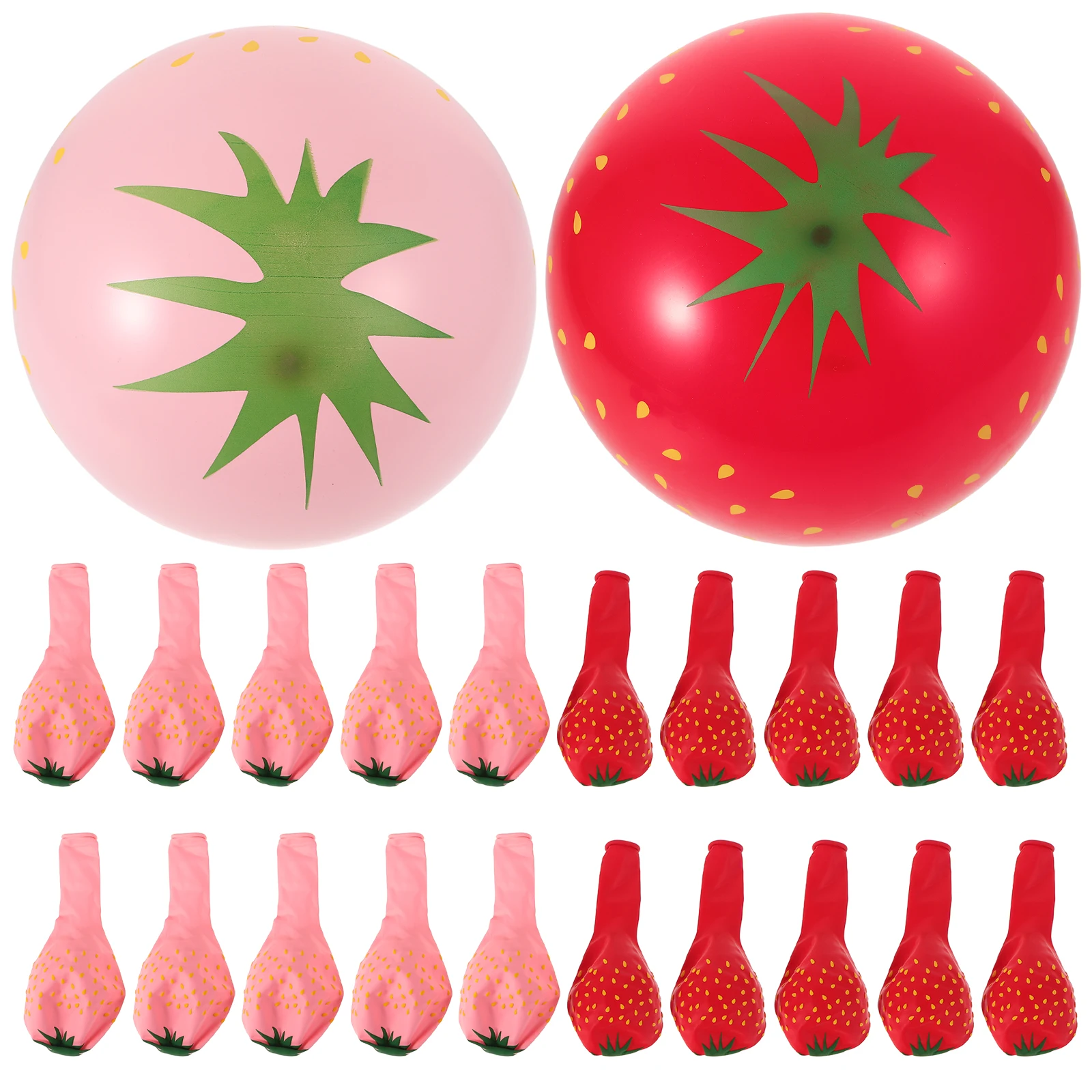 

18 Pcs Strawberry Balloon Balloons for Birthday Party Decoration Women Bridal Shower Decorations Kit Christmas Accessories