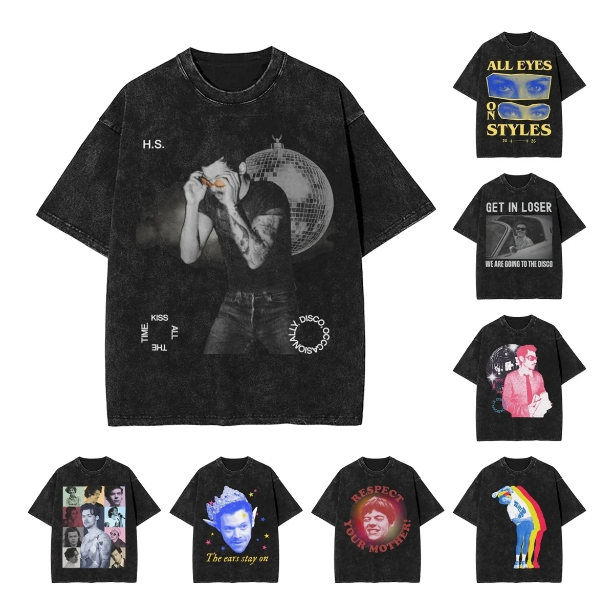 T Shirts Harrys Styles Kiss All the Time Disco Occasionally T-Shirt Aperture Streetwear Short Sleeve Summer Tees for Men Women