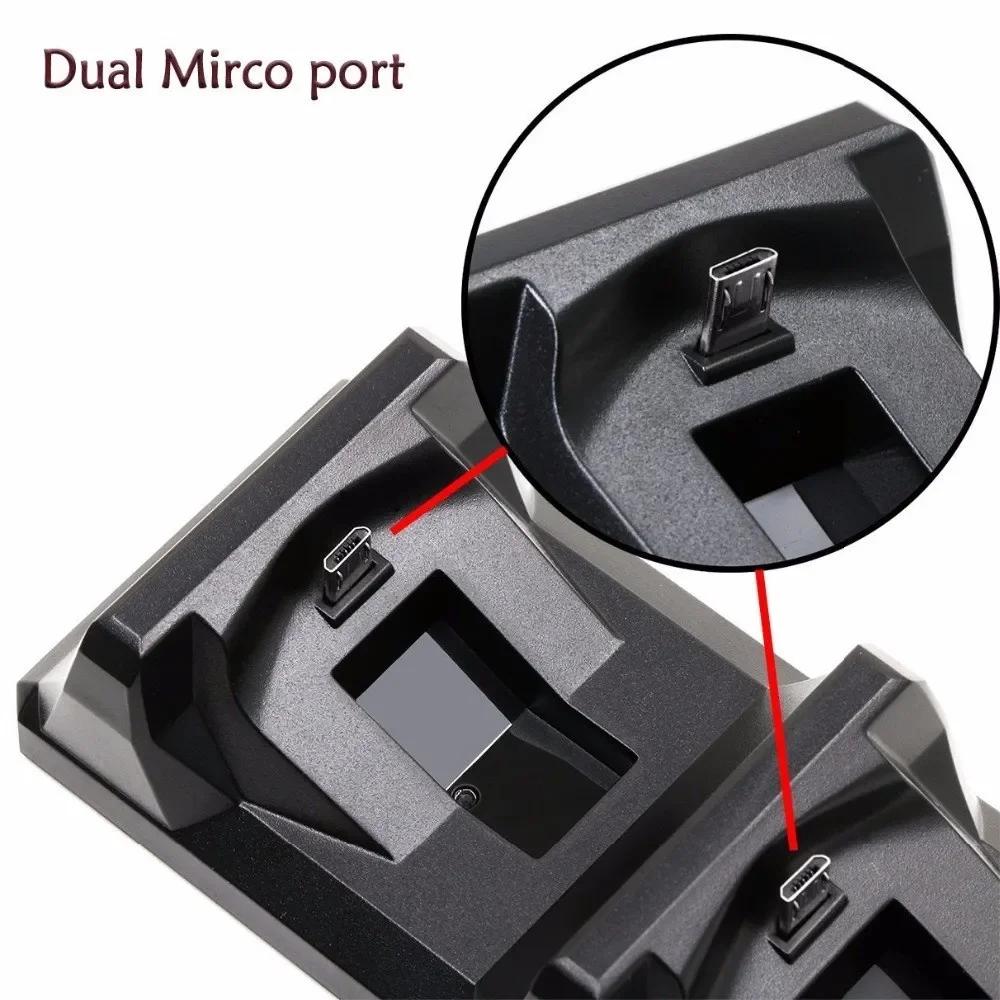 Wireless Gamepad Controle Dual Charge Dock For Sony PlayStation 4 Charger Base For PS4 Controller Charging Stand Holder