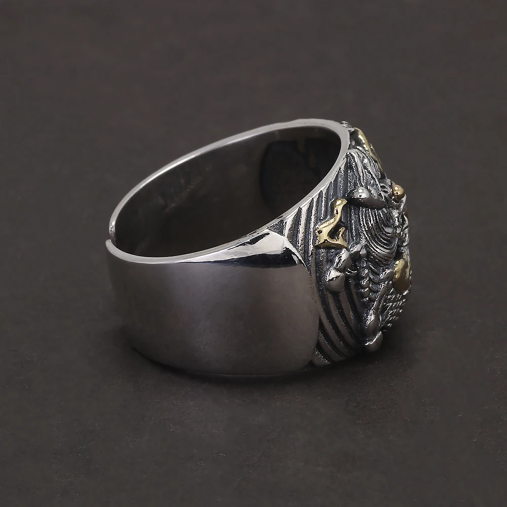 Bague Dragon en argent Sterling 925 pour hommes, Punk Rock, Style rétro, réglable, Fine, Cool, bijoux tendance, cadeau