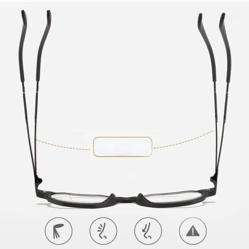 Multifokale Lesebrille +1,0 + 1,5 + 2,0 + 2,5 + 3,0 + 3,5 Anti-Blaulicht-Hyperopie-Brille Neutrale HD-Presbyopie-Brille – Detail 3