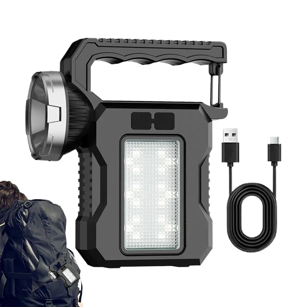 

Camping Rechargeable Flashlight Solar Rechargeable Torch Light Battery Powered Lamps Multipurpose Camping Supplies For Exploring