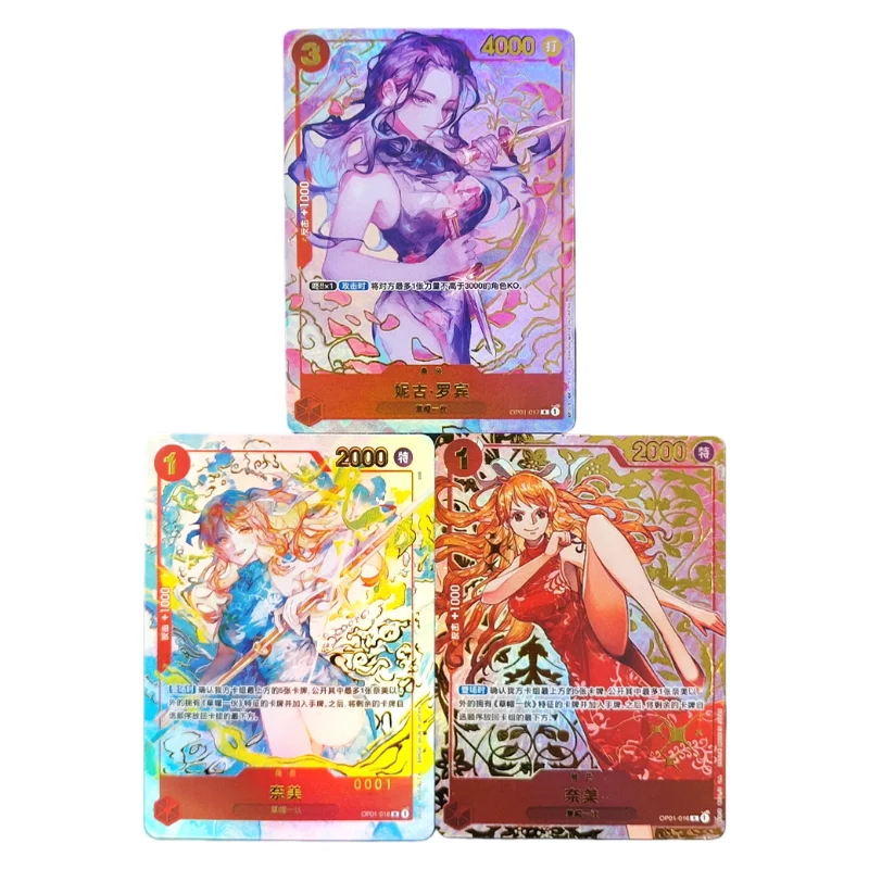 

DIY ONE PIECE CARD Китай Нами Нико Робин OP01-16 OP01-017 1ST ЮНИВЕРСИРНАЯ Коллекция OPCG Аниме Карты