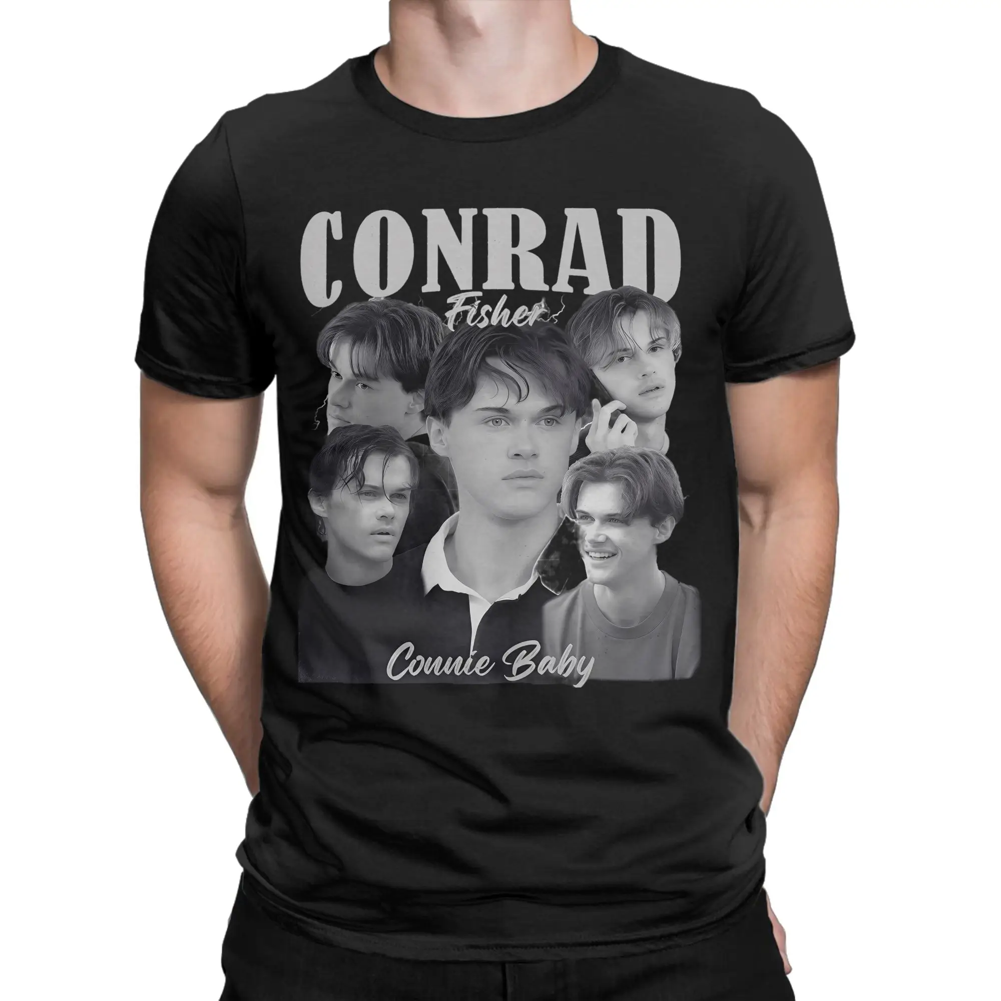 الشارع الشهير تي شيرت فريق كونراد فيشر الصيف تحولت جميلة القطن الخالص تي شيرت التي شيرت للرجال الصيف قصيرة الأكمام تيز