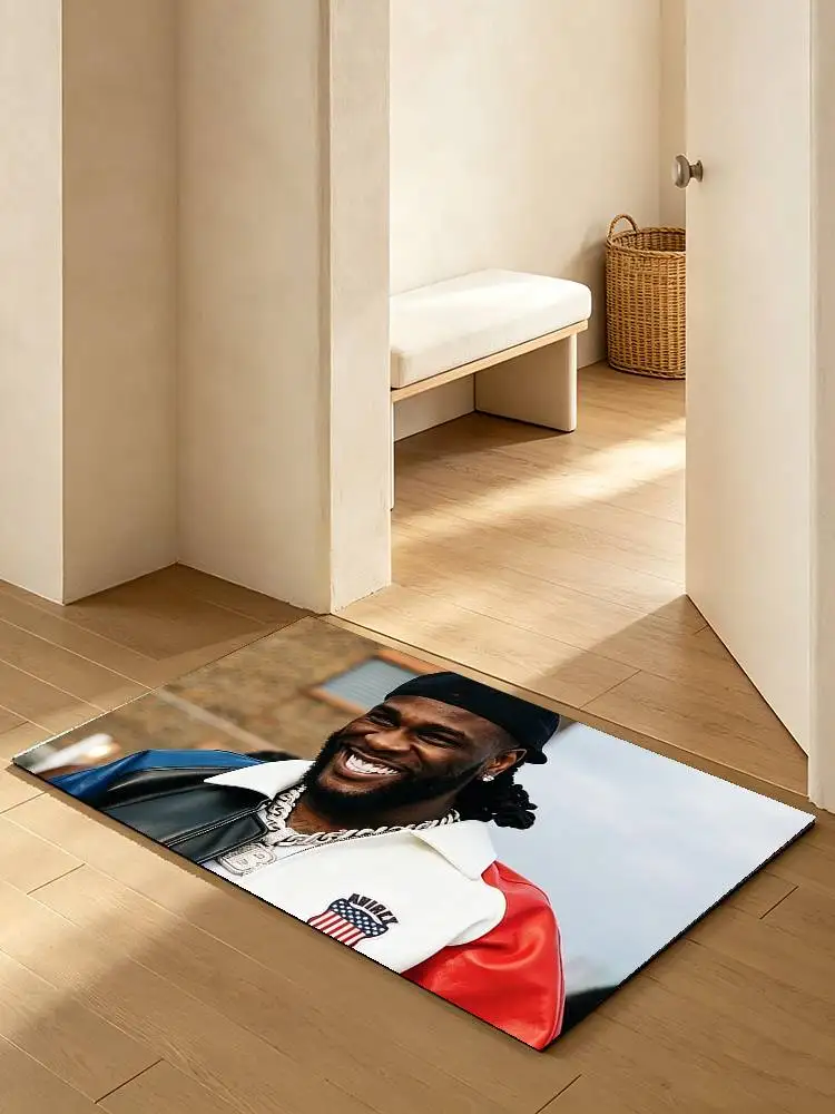 Music B-Burna Boy Afro-fusion Soft Absorbent Decorative Floor Mat for Bathroom Entryway Living Room