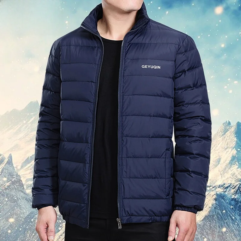 

Новая мужская пуховая куртка, легкая теплая одежда для среднего возраста и изысканная водонепроницаемая ветрозащитная одежда Ci Casual Sle