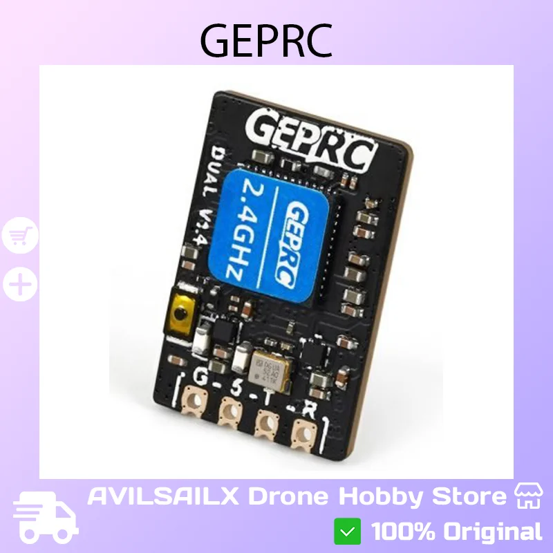 

GEPRC ELRS Dual 2.4G Diversity Receiver — высокопроизводительный для RC FPV Racing и дронов для фристайла