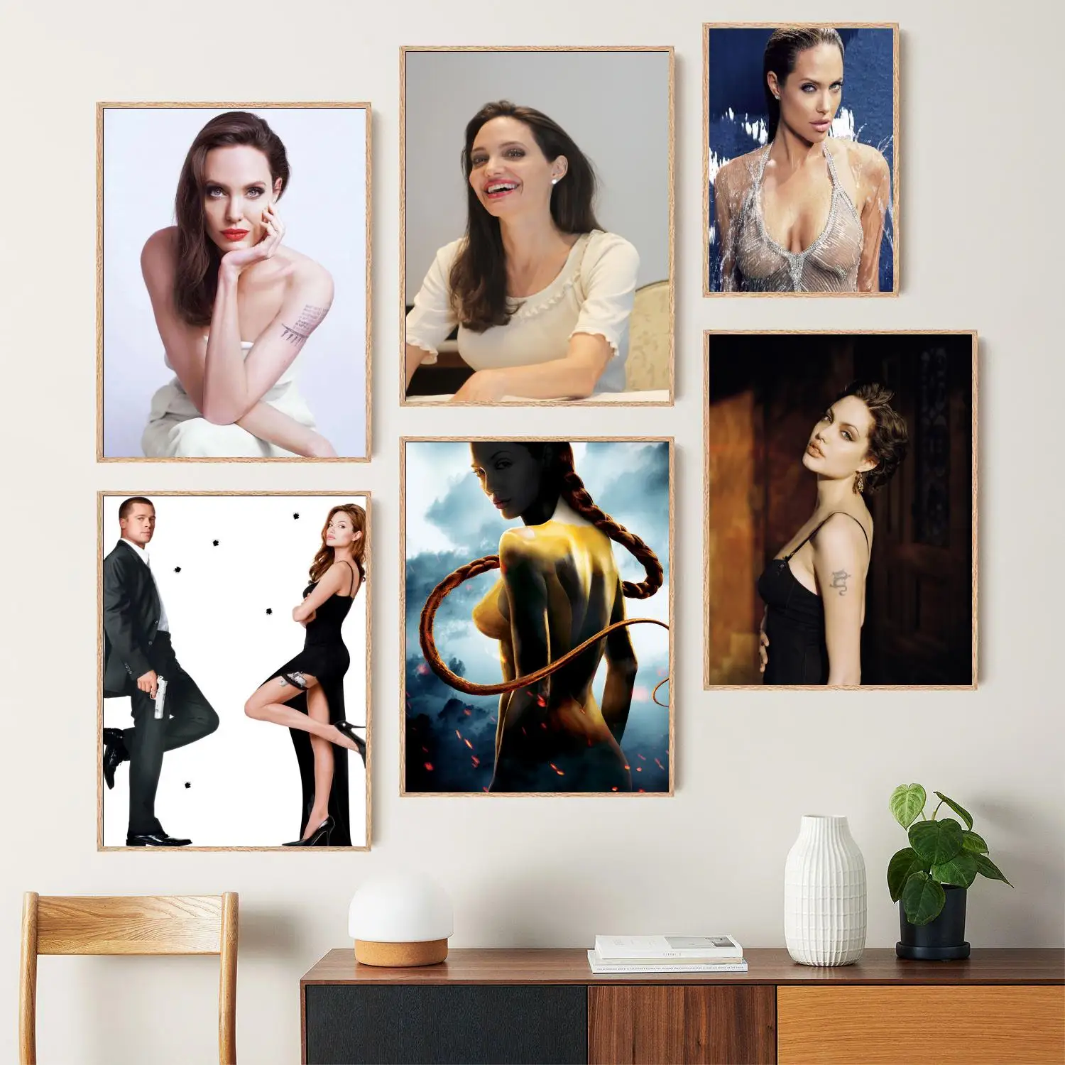 angelina jolie Canvas Art Poster and Wall Art Picture Print, Modern Family Bedroom Decor Posters