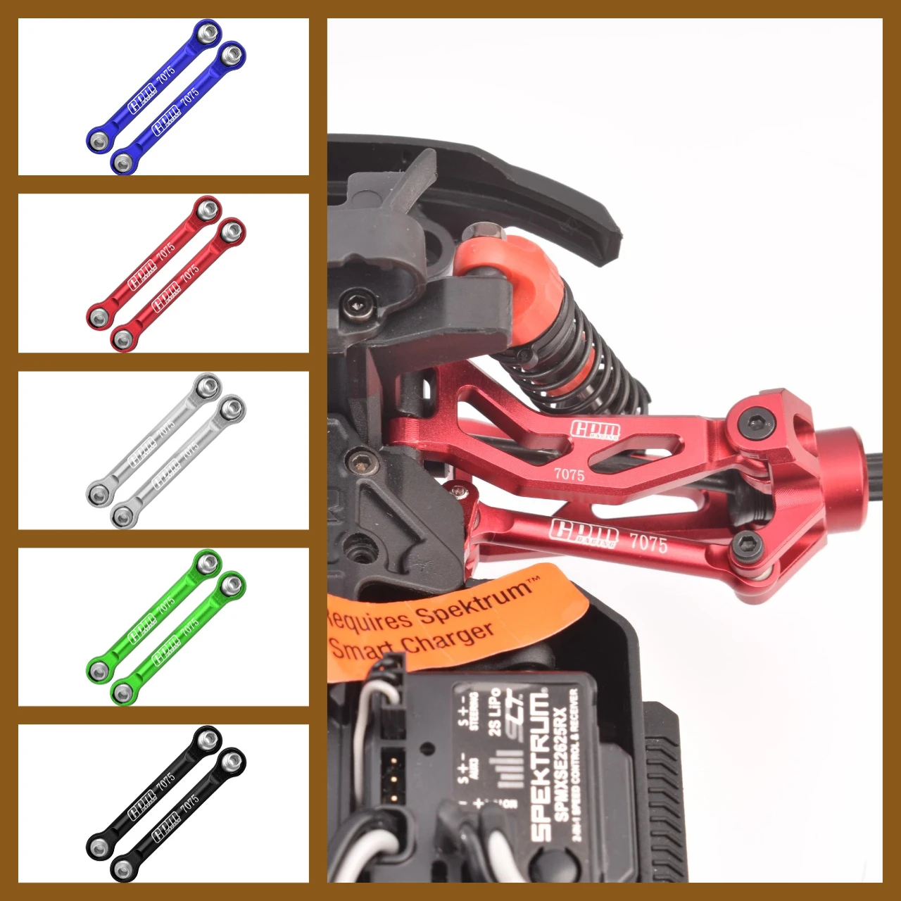 GPM Aluminum 7075 Front Steering Link Rod For ARRMA 1/18 Granite Grom Typhon Grom