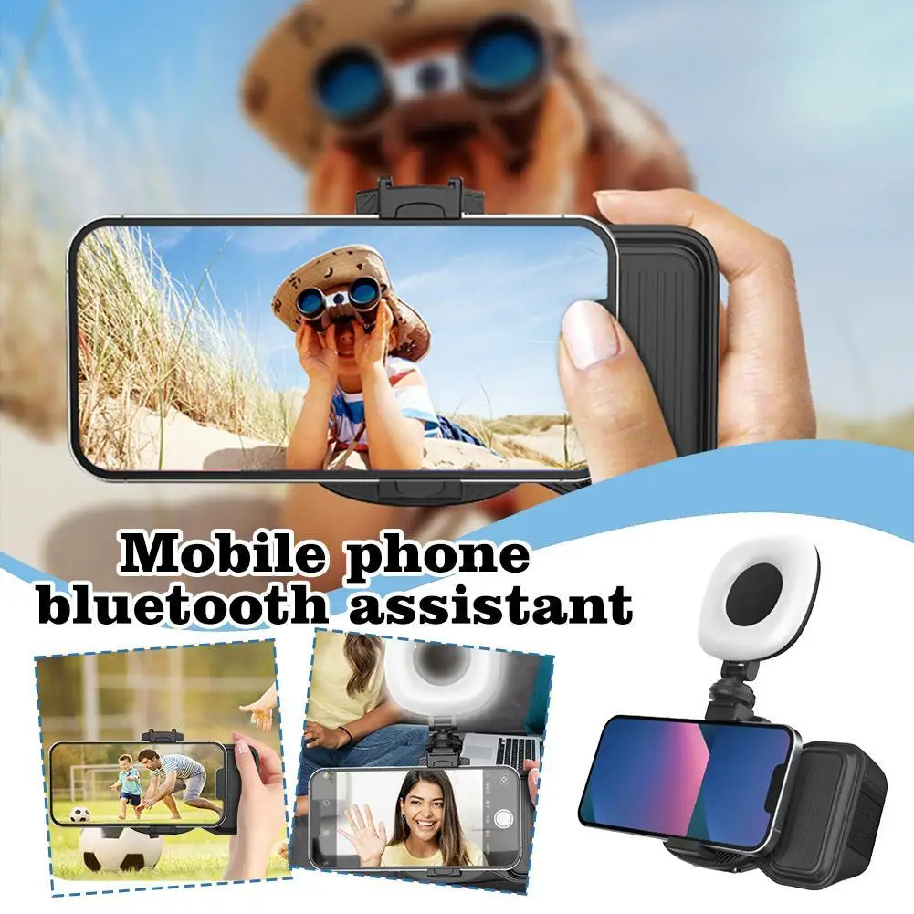 

Bluetooth-compatible Smartphone Camera Assist Device Ergonomic Design Handle Stabilizer Holder Vlog Selfie Photography Accessory