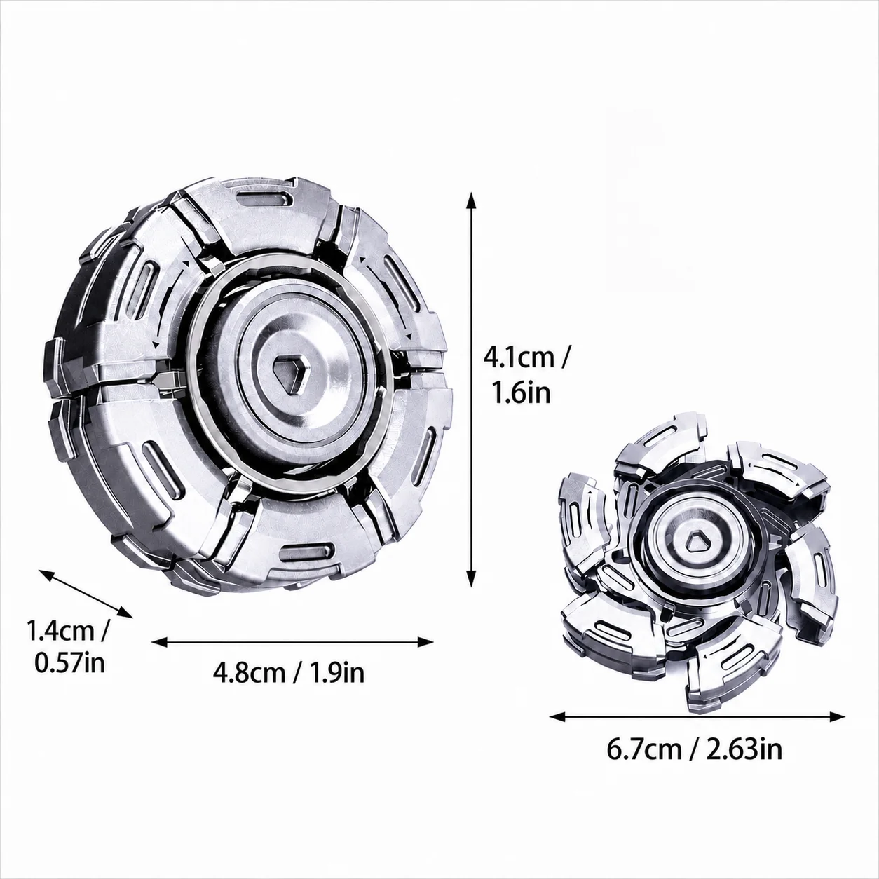 Openable Armor EDC Finger Spinner, Smooth Rotating Handheld Spinning Top, Portable Pocket Desk Toy and Novelty Gift