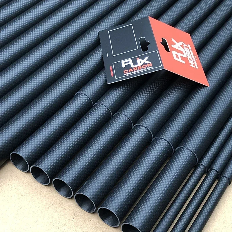 RJXHobby Customized 2000mm 1000mm 100mm 50mm 20mm 10mm Square Round 3K Carbon Fiber Tube