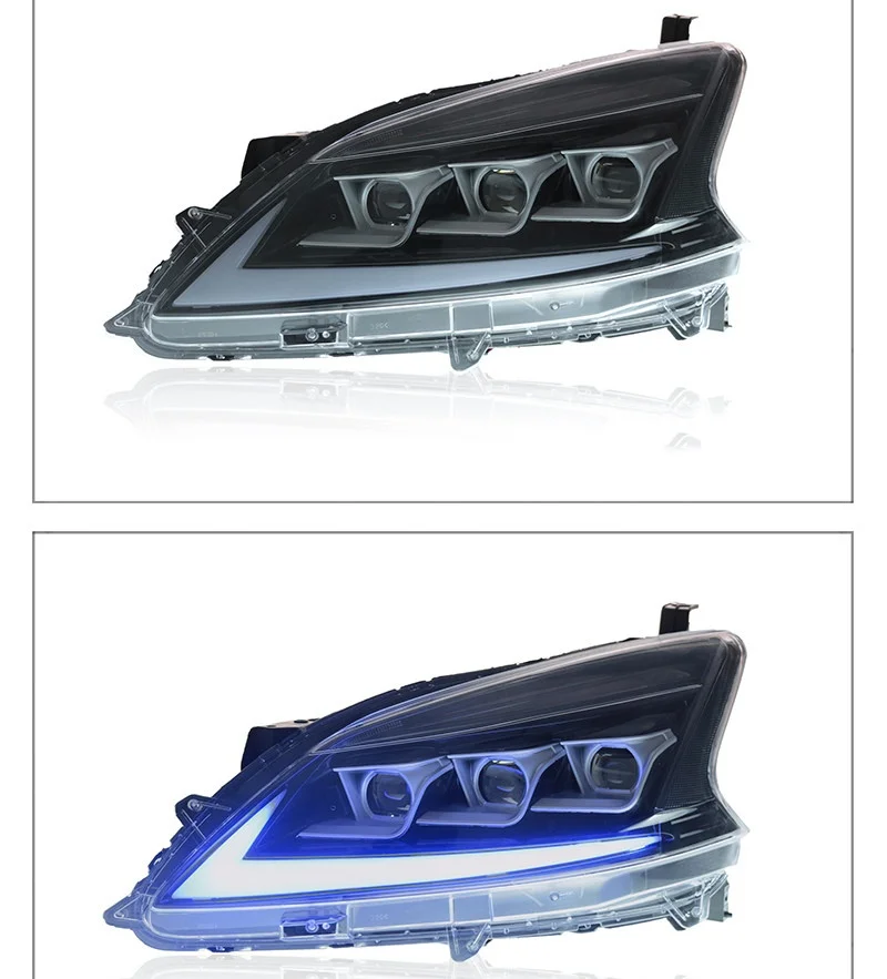 

Модификация фар Xuan Yi 12-15: гоночные дневные ходовые огни, динамические указатели поворота, трехглазый дизайн
