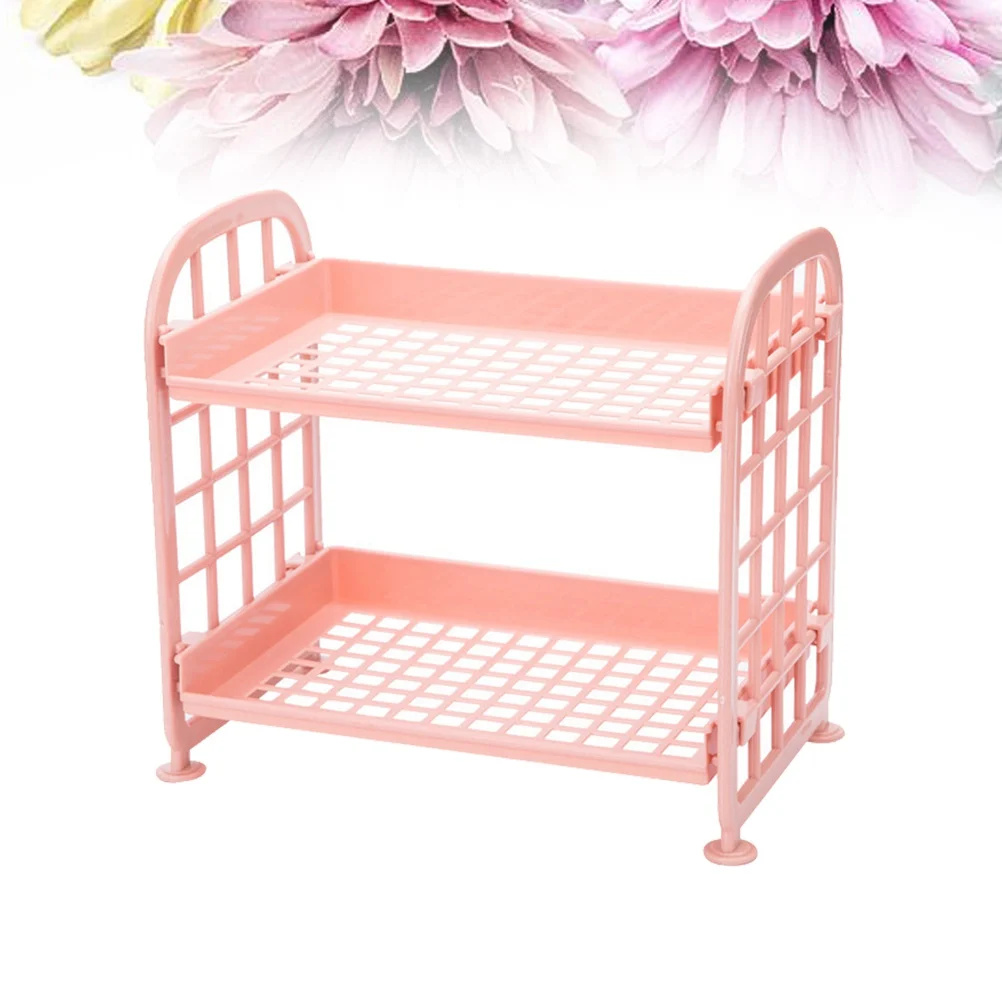 

Plastic Storage Rack 2 Layers Bathroom Organizer Shelf Corrosion Resistant Corner Shower Rack For Soap Shampoo