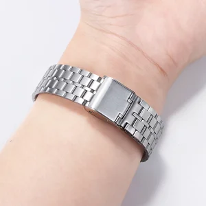 Casio stainless steel bracelet, vintage metal clock bracelet, men and women bracelet, SGW400, F91W, F84, F105, 108, A158, 168, AE1200, 1300 10 Main Sales Watch Casio Vintage - №4