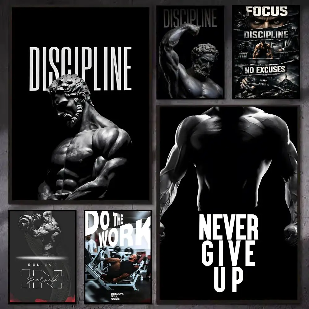 Art F-fitness motivation Poster Premium Art Wall Decor, Simple Ornament for Living and Leisure Areas