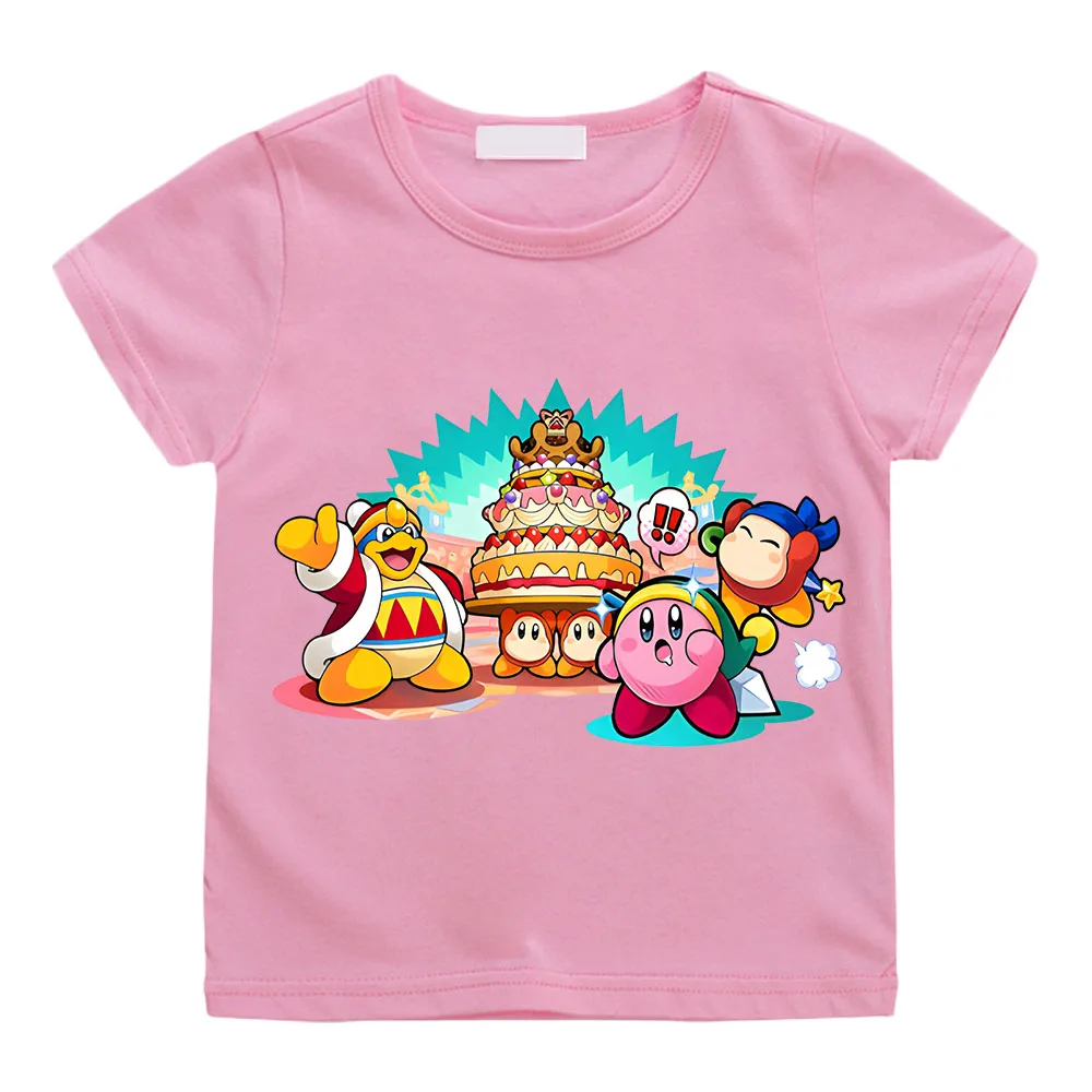 女の子と男の子のためのアニメプリントの半袖Tシャツ,カジュアルでビンテージスタイル,夏用