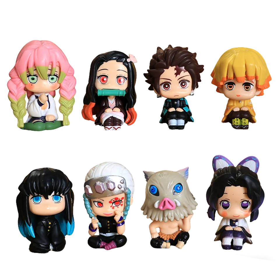 

New Anime Figure Demon Slayer Figures Kimetsu No Yaiba Doll Tanjiro Nezuko Zenitsu Figure Inosuke Kawaii Action Figure Model Toy