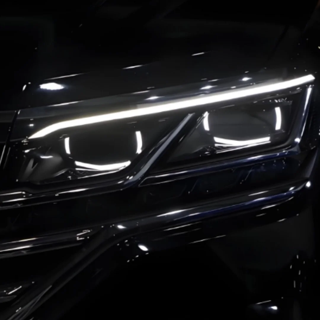 NEW LED Headlight Light Guide Tube DRL Fiber Acrylic tube High Version For VW Touareg 2019 2020 2023 2022 2023 detail image 4