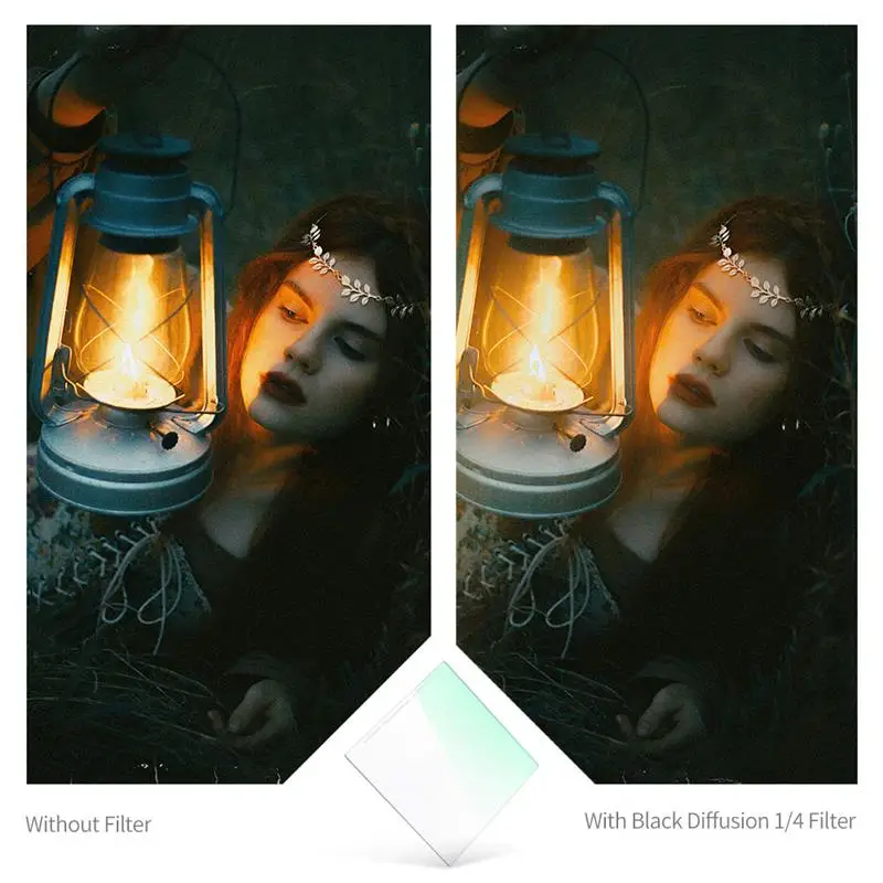 K&F Concept 100*100mm Black Mist Diffusion 1/8 1/4 1/2 1/1 Square Filters Portrait Photography Lens Filter Camera Lens Filter