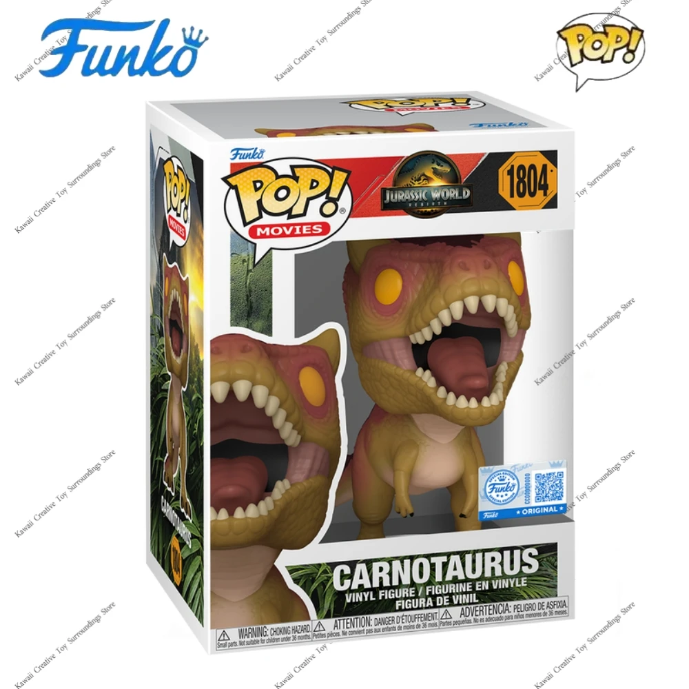 

Jurassic World:Rebirth Carnotaurus 1804 Figures Funko Pop 3.9 inch Dinosaur Vinyl Figure Collectible Limited Edition Toy Gift