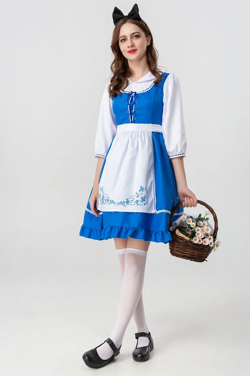 Leuke meid cosplay kostuum pak lolita jurk voor vrouwen halloween party alice in wonderland fancy dress