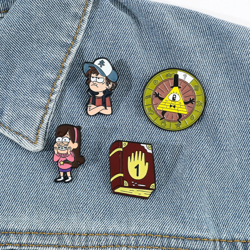 4pcs Cartoon Character Enamel Pins - Cute Accessories for Clothes, Hats & Backpacks - Decorative Brooches and Gifts for Friends - Image 5