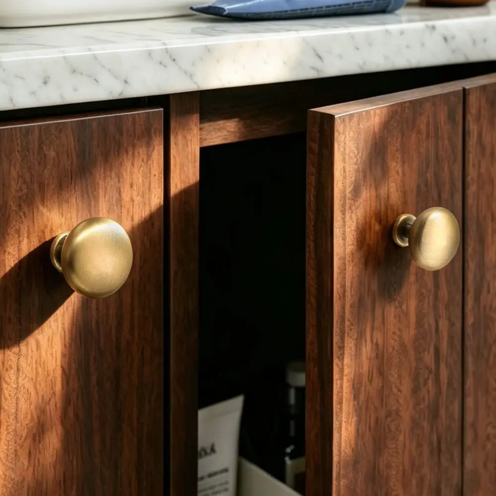 Retro Style Bronze Cabinet Pull Solid Metal Handle Vintage Drawer Knob Kitchen Cupboard Door Hardware Decorative Part