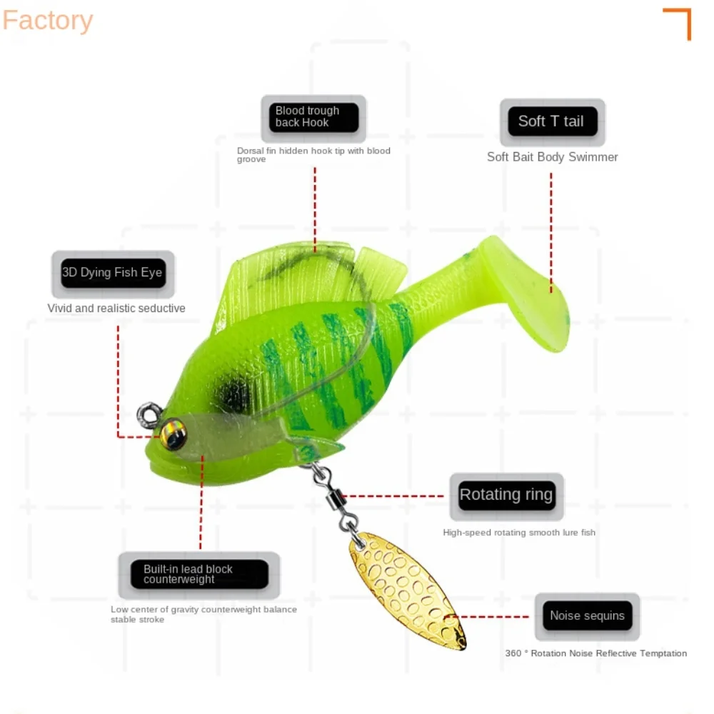 Dark Sleeper Fishing Lures For Perch Soft Plastic Bait Artificial Jig Swimbait Pike Bass Shad Trout Silicone Lure Sea Wobblers