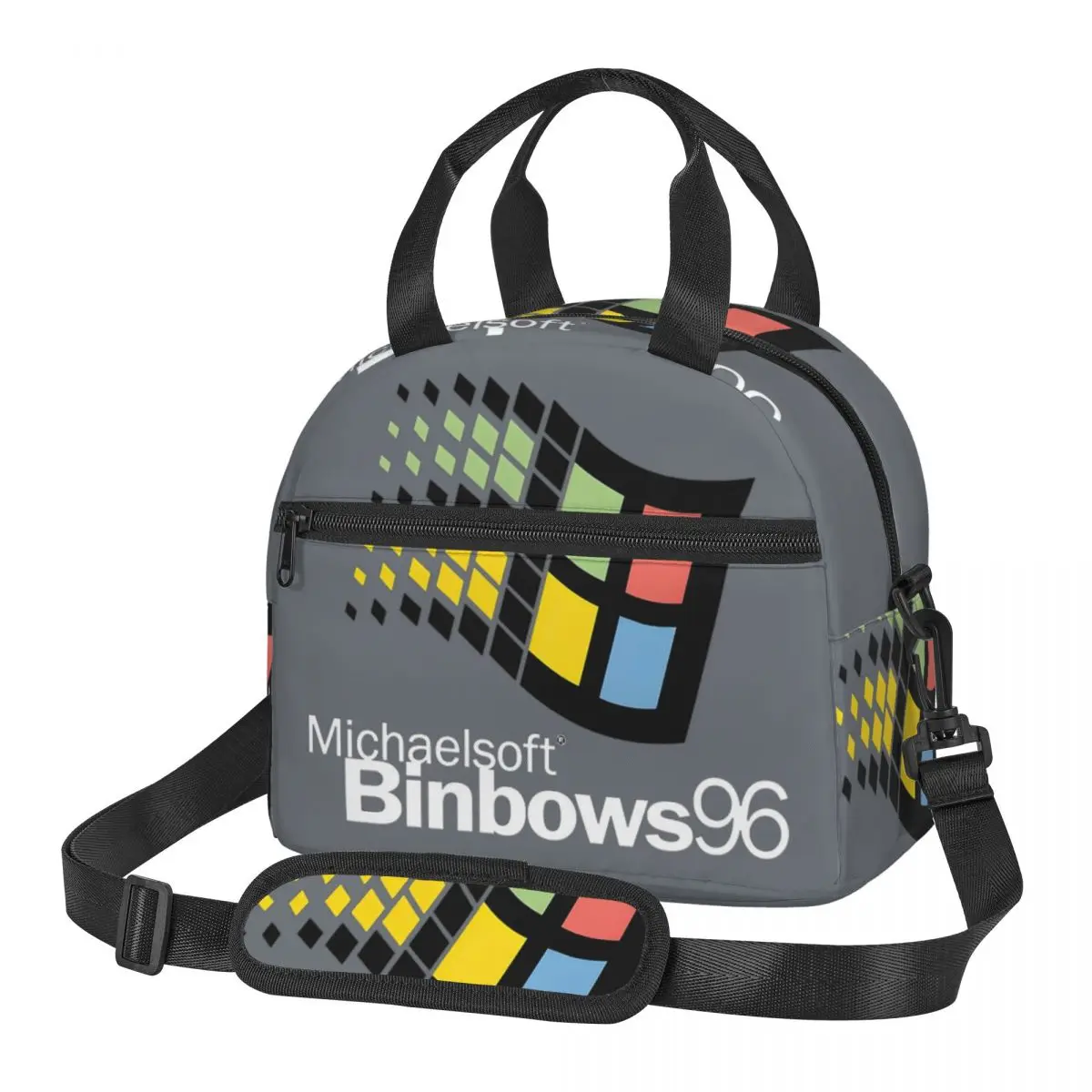 

Сумка-холодильник для обедов Windows 95 Geeks Nerd Mesh с термоизоляцией для женщин, для пикника, для хранения продуктов, портативная термосумка-тоут