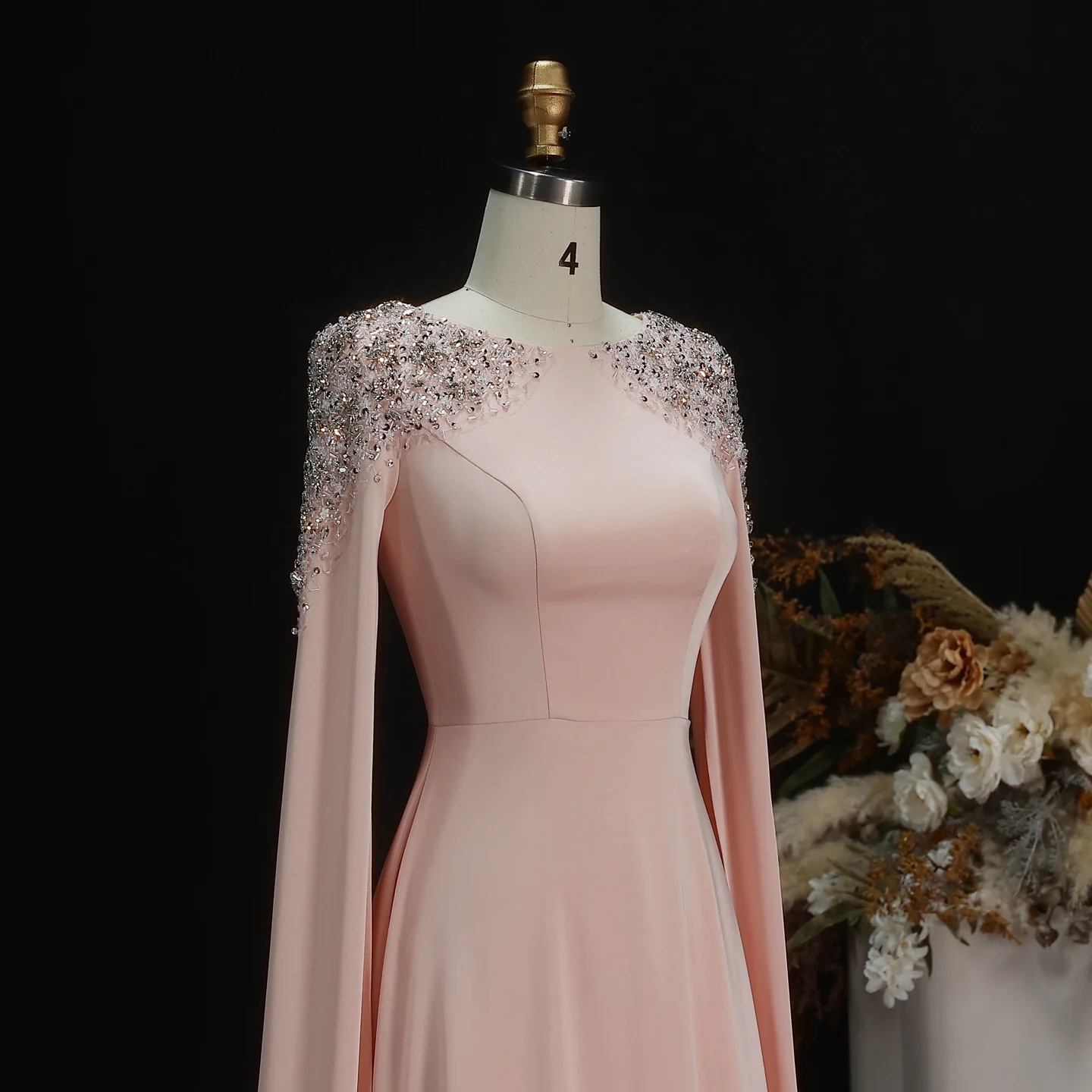 Sharon Said Elegantes Weißes Meerjungfrauenkleid Dubai Abendkleid Damen Hochzeitsfeier Umhangärmel Muslimische Formelle Kleider SF280 Maßanfertigung – Detail 35