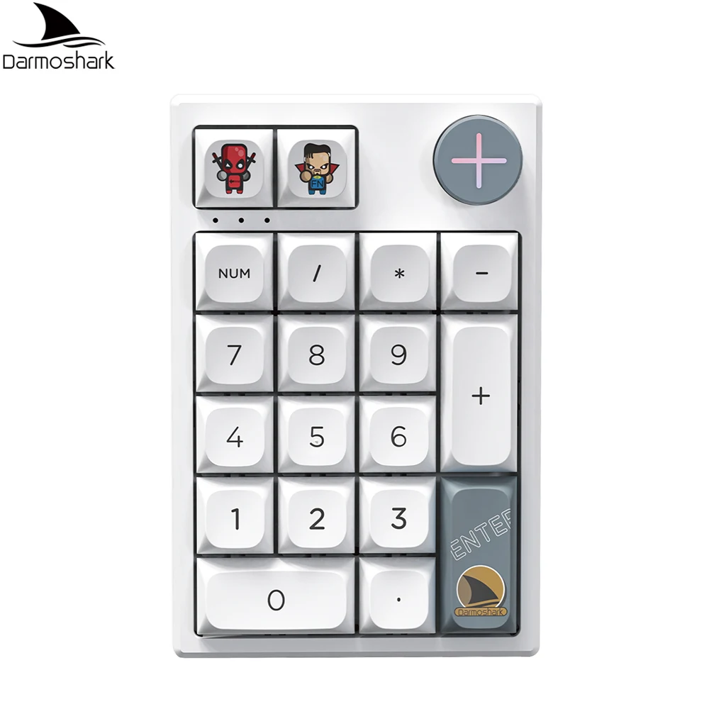 Darmoshark K3 Pro 19 Key Numeric Mechanical Keypad Wireless Bluetooth Hot Swap Number pad Keyboard HUANO Switch Macro Drive