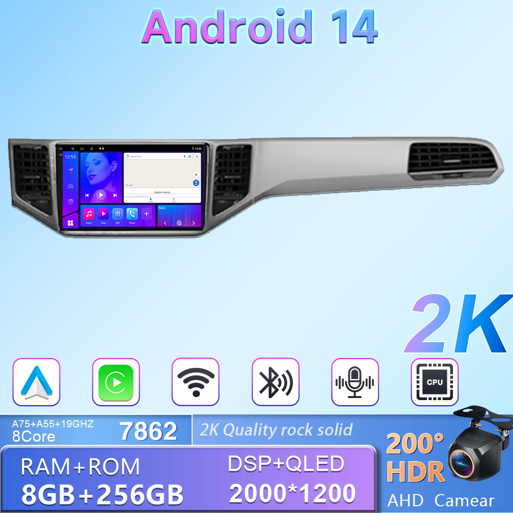 10.2 Carplay Android For VOLKSWAGEN VW SPORTSVAN 2016-2019 Multimedia Receiver 5G CPU GPS Wifi Intelligent System 8 Core Display