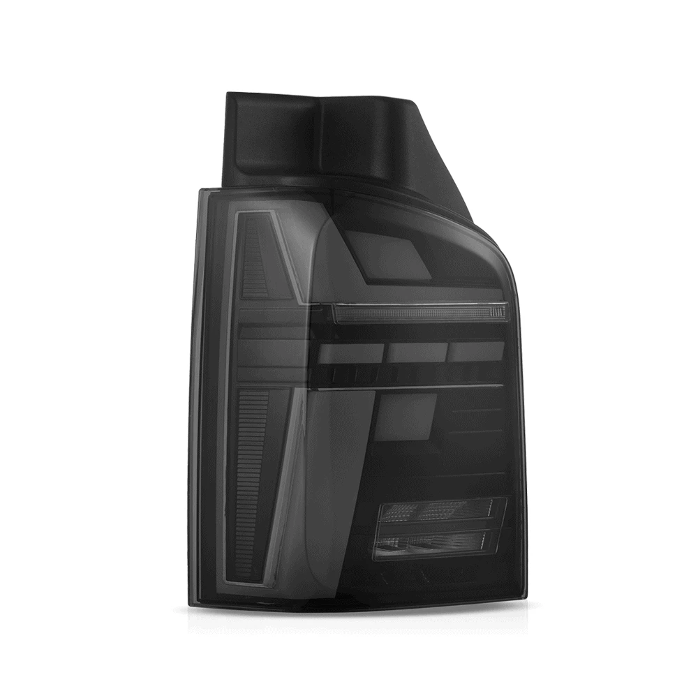 Premium Dynamische LED-Rückleuchten für VW Transporter T5 Multivan Caravelle Facelift 2010-2014 Getönte Rote Sequenzielle Blinker Startanimation Plug & Play