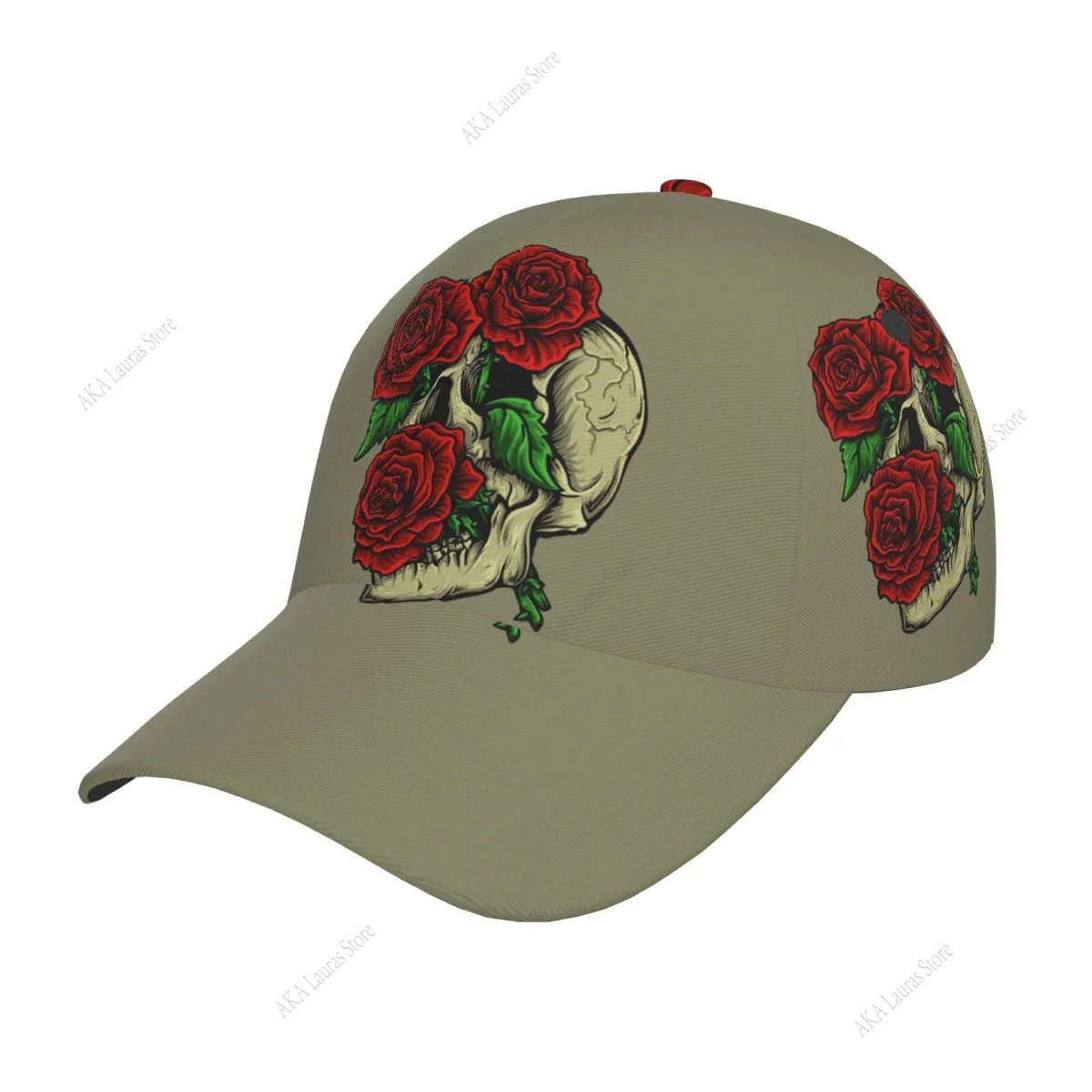 

Golf Hat Men Baseball Cap Sports Skull And Rose Snapback Hat Fashion Outdoor Hip Hop Hats For Men Women Unisex