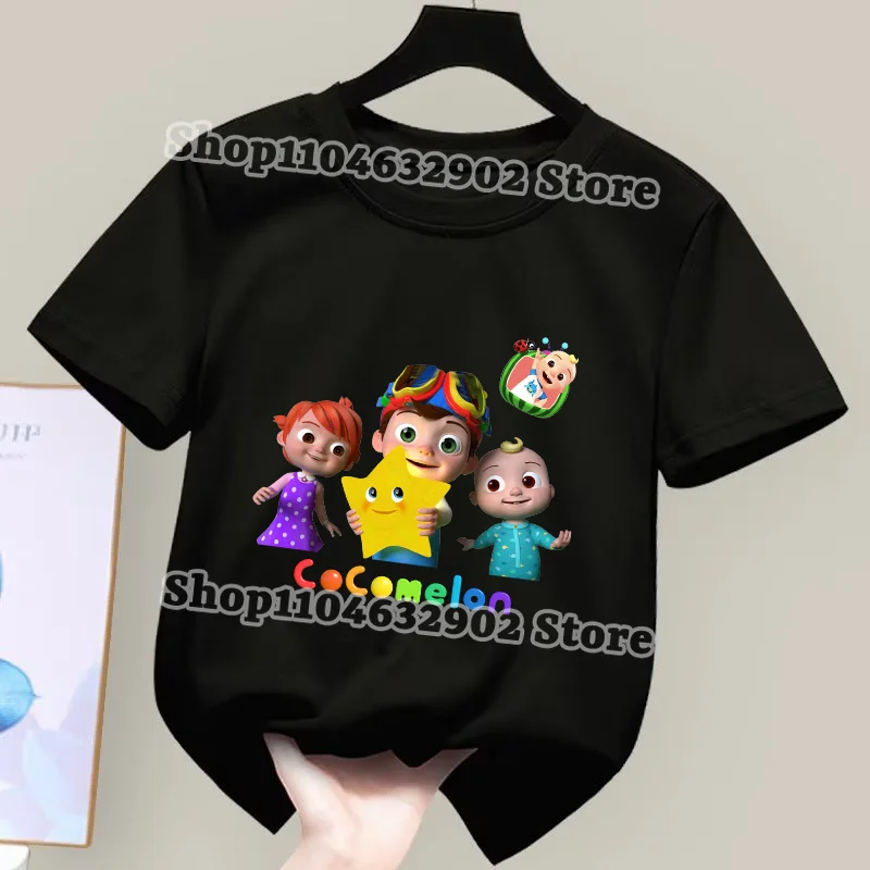 Cocomelons Children T-shirts Boys Girls Cute Tee Cartoon Anime Pattern T-shirt Kids Summer Clothes Cotton Tops Child Party Gifts view 2
