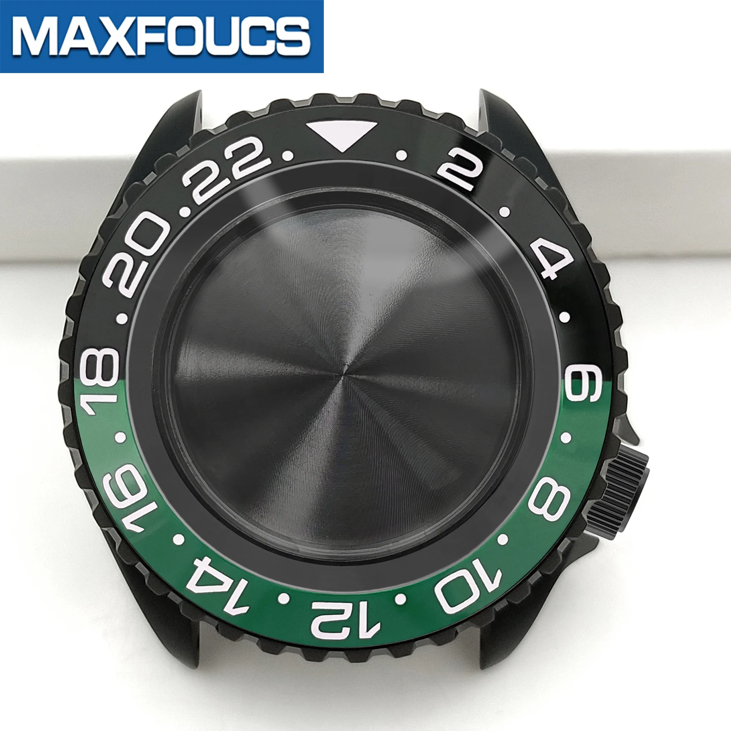 SKX NH 3.8 Schwarzes Mattes Uhrengehäuse-Set 4-Uhr-Position Edelstahl-Finish MOD NH36 Einsatz Saphirglas Kapitelring Kundenspezifische Teile – Detail 11