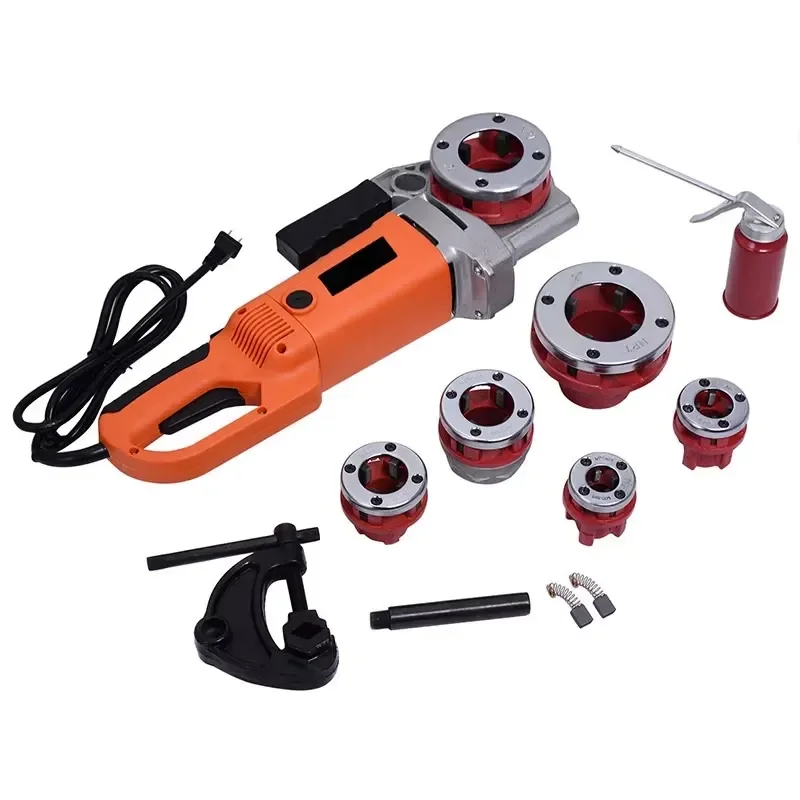 High-power Handheld Electric Pipe Threading Machine Pipe Tapping Reamer Reaming Thread Galvanized Pipe Threading