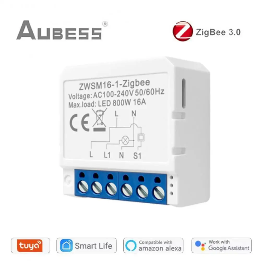 ZigBee 3.0 Smart Light Switch Relay On-off Breaker Automation Module Tuya/SmartLife App Remote Control For Alexa Google Home 16 way 8 way wireless remote switch 4g mobile phone remote control 220v380v relay power intelligent module