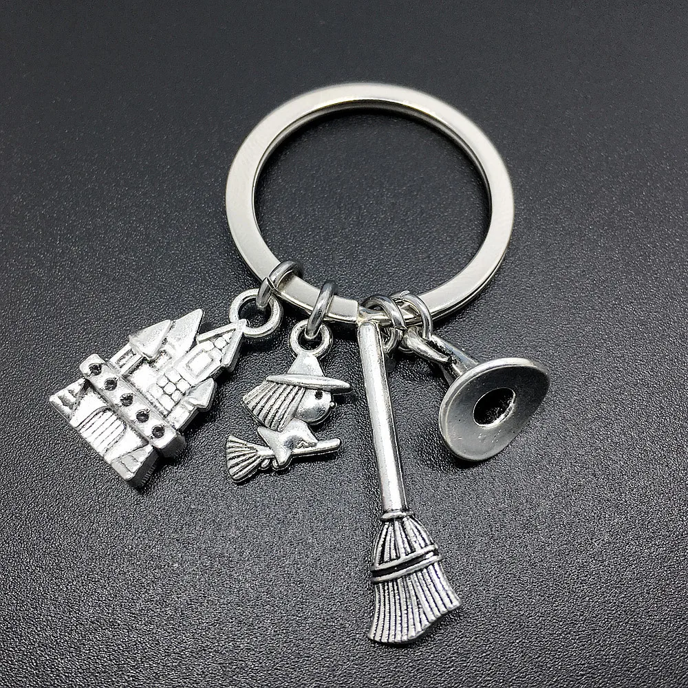Halloween bibelot sorcière Wizard_hat tour porte-clés porte-clés breloques femmes bijoux accessoires pendentif cadeaux mode