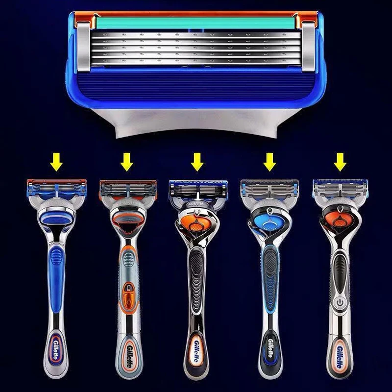 Gillette cuchillas de fusión de 5 capas, cabezales de afeitadora afilados, recargas de afeitado de seguridad, cuidado facial para hombres, limpieza