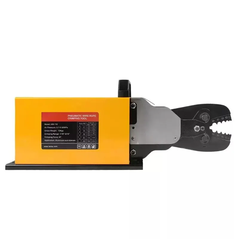 1pcs Pneumatic 8-character aluminum sleeve crimping pliers cold-pressed circular aluminum buckle wire rope crimping machine
