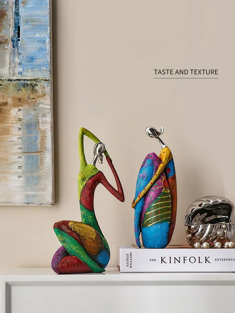 

Light Luxury Adornment Senior Sense Resin Abstract Portrait Decoration Figurines Living Room Crafts Desktop Home Decor Gifts