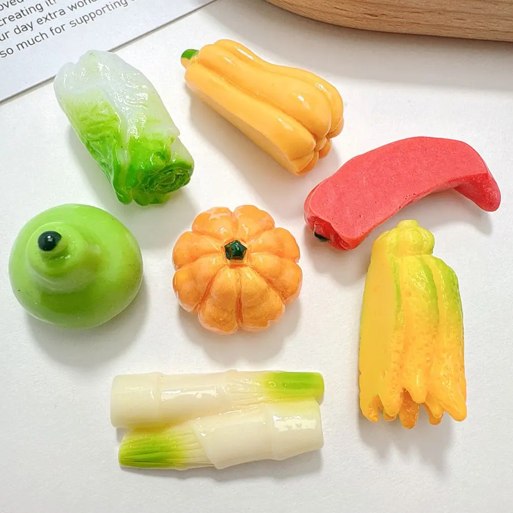 Glossy Finish Resin Mini Vegetable Miniature, Ideal for Decor Projects, Miniature Grocery Dioramas and Phone Case Embellishment.