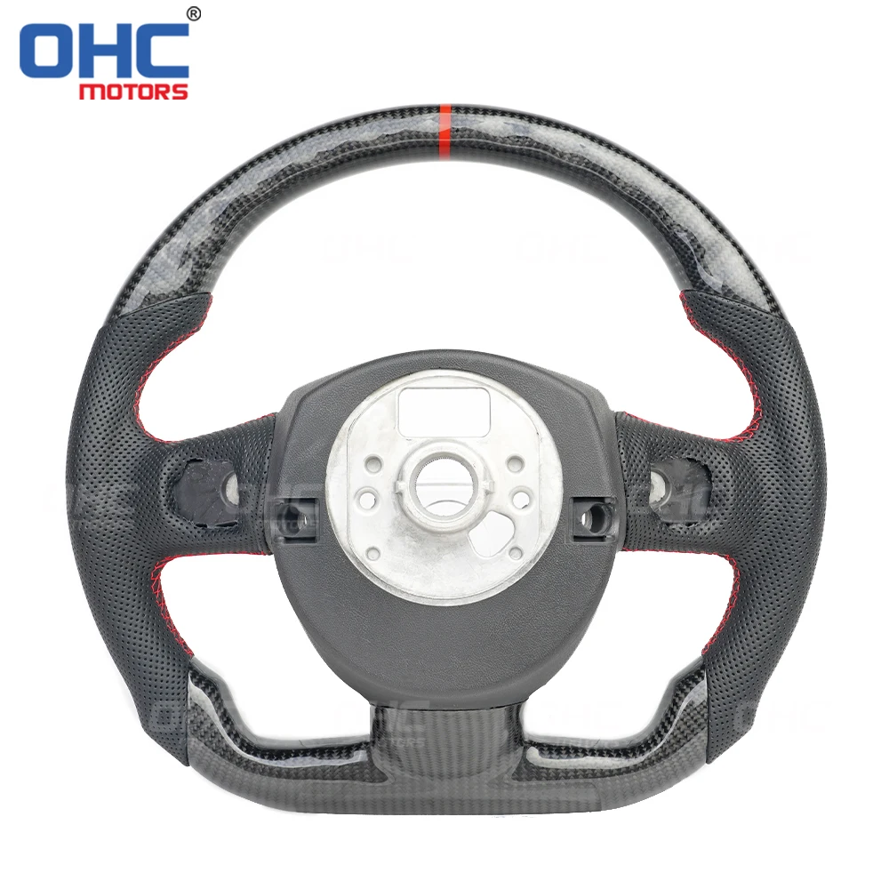 Car Steering Wheel For audis A3 A4 A5 B8 A6 Q5 Q7 2005 to 2011 100% Real Carbon Fiber Steering Wheel ohc motors