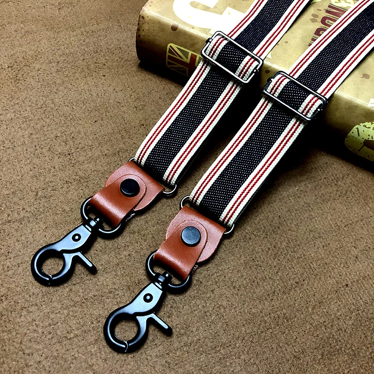 3*125CM Fashion Suspenders Women 3Clip Braces Men Suspenders For Trousers Adjustable Elasticity Suspenders For Men Bra Shirt Man