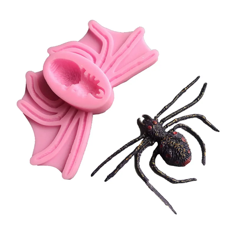 3D Spider Snake Silicone Mold Halloween Fondant Chocolate Cake Decoration Tool Mold DIY Kitchen Biscuit Baking Epoxy Resin Mould